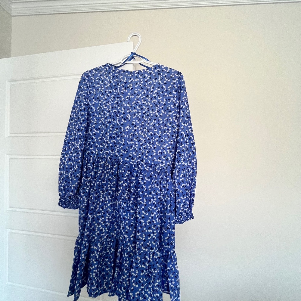 Blue and white flowery dress a